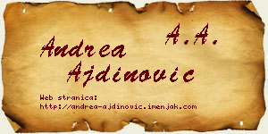 Andrea Ajdinović vizit kartica